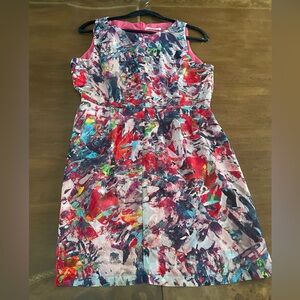 BB Dakota Multicolor Abstract Print Mini Dress